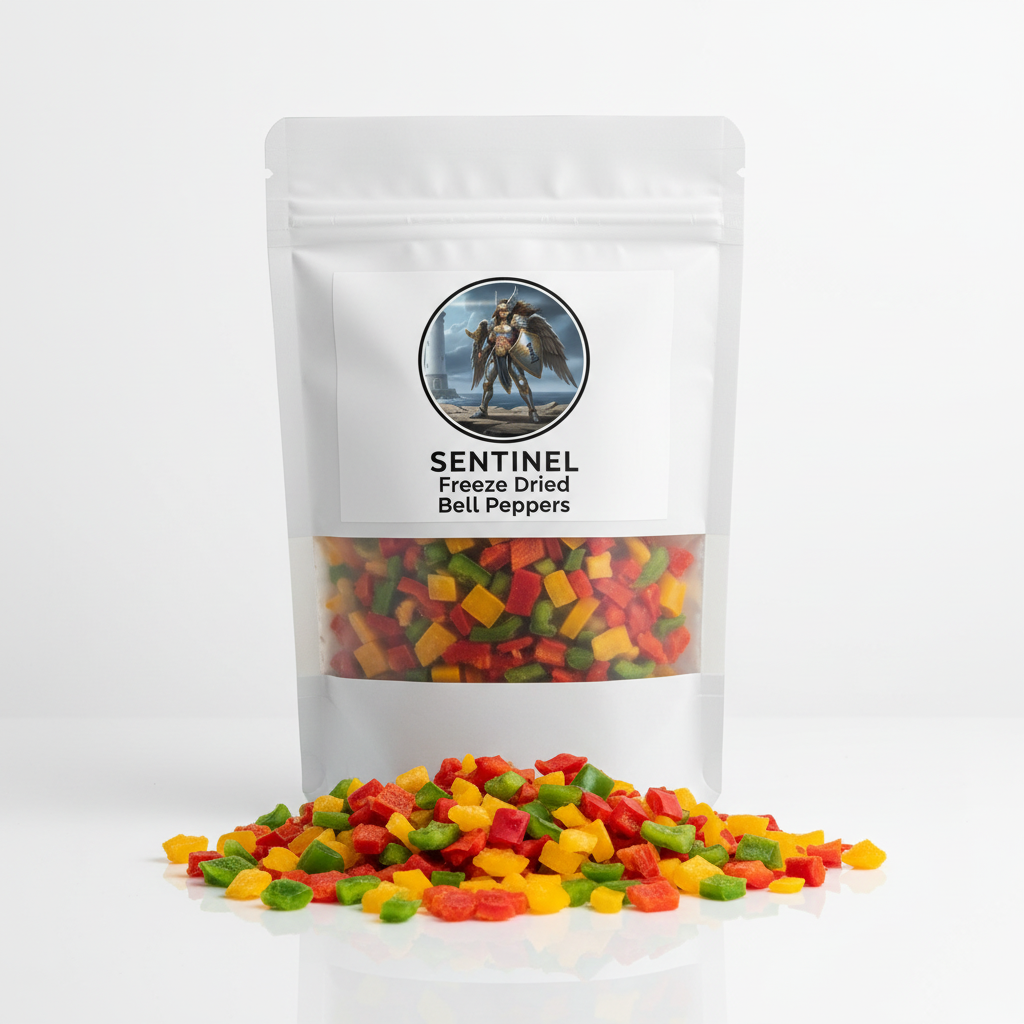 Sentinel Freeze Dried Bell Peppers - Packaged
